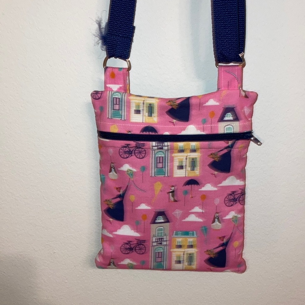 Pink Mary Poppins/London themed purse